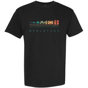 Video Game Controller Evolution 80s 90s Retro Gaming Gamer Garment-Dyed Heavyweight T-Shirt