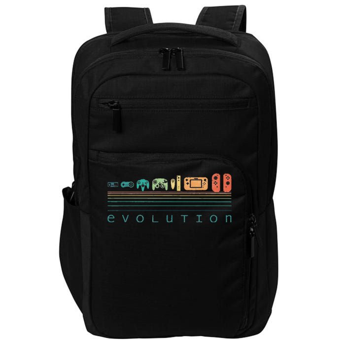 Video Game Controller Evolution 80s 90s Retro Gaming Gamer Impact Tech Backpack