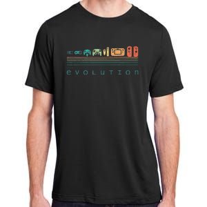 Video Game Controller Evolution 80s 90s Retro Gaming Gamer Adult ChromaSoft Performance T-Shirt