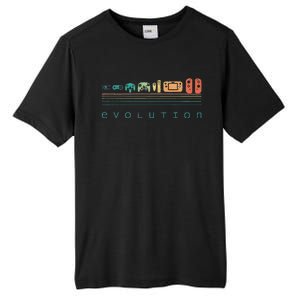 Video Game Controller Evolution 80s 90s Retro Gaming Gamer Tall Fusion ChromaSoft Performance T-Shirt