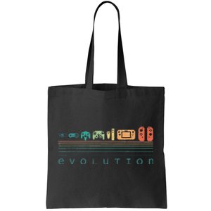 Video Game Controller Evolution 80s 90s Retro Gaming Gamer Tote Bag