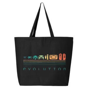 Video Game Controller Evolution 80s 90s Retro Gaming Gamer 25L Jumbo Tote