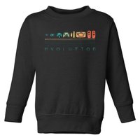 Video Game Controller Evolution 80s 90s Retro Gaming Gamer Toddler Sweatshirt