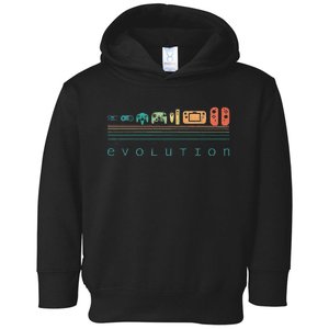 Video Game Controller Evolution 80s 90s Retro Gaming Gamer Toddler Hoodie