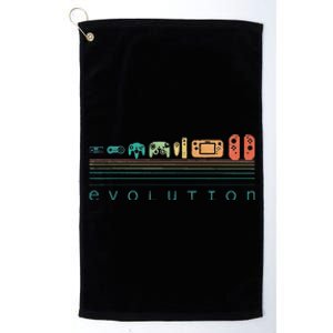 Video Game Controller Evolution 80s 90s Retro Gaming Gamer Platinum Collection Golf Towel