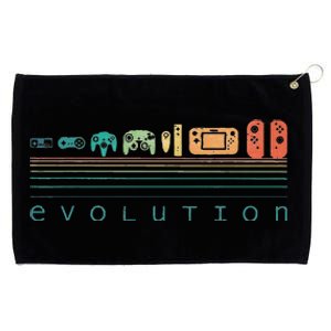 Video Game Controller Evolution 80s 90s Retro Gaming Gamer Grommeted Golf Towel