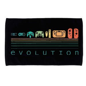 Video Game Controller Evolution 80s 90s Retro Gaming Gamer Microfiber Hand Towel