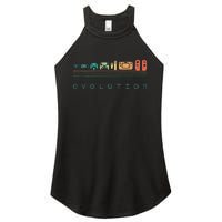 Video Game Controller Evolution 80s 90s Retro Gaming Gamer Women's Perfect Tri Rocker Tank