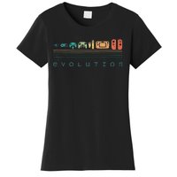 Video Game Controller Evolution 80s 90s Retro Gaming Gamer Women's T-Shirt