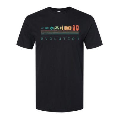 Video Game Controller Evolution 80s 90s Retro Gaming Gamer Softstyle CVC T-Shirt