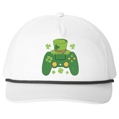 Video Game Controller Irish Gamer Boy Happy St Patricks Day Snapback Five-Panel Rope Hat