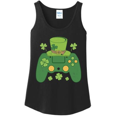 Video Game Controller Irish Gamer Boy Happy St Patricks Day Ladies Essential Tank