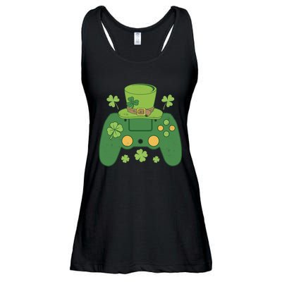 Video Game Controller Irish Gamer Boy Happy St Patricks Day Ladies Essential Flowy Tank