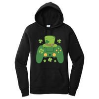 Video Game Controller Irish Gamer Boy Happy St Patricks Day Women's Pullover Hoodie