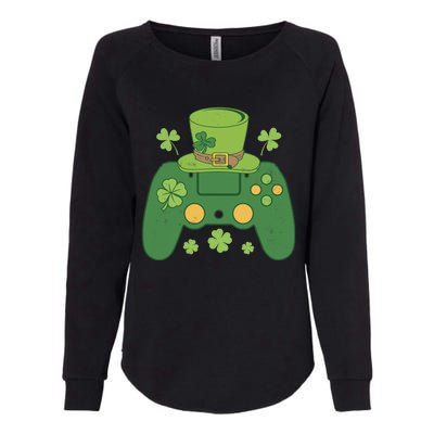 Video Game Controller Irish Gamer Boy Happy St Patricks Day Womens California Wash Sweatshirt