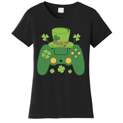 Video Game Controller Irish Gamer Boy Happy St Patricks Day Women's T-Shirt