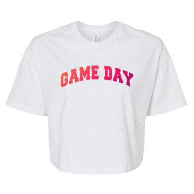 Varsity Game Day Great Gift Bella+Canvas Jersey Crop Tee