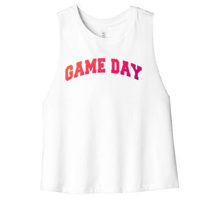 Varsity Game Day Great Gift Women's Racerback Cropped Tank