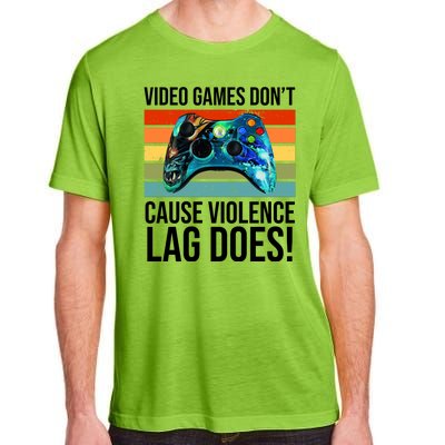 Video Games Don't Cause Violence Lag Does Adult ChromaSoft Performance T-Shirt