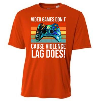 Video Games Don't Cause Violence Lag Does Cooling Performance Crew T-Shirt