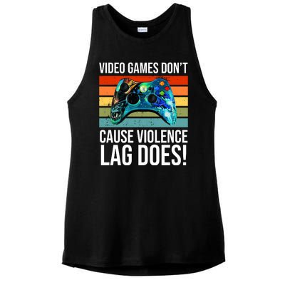 Video Games Don't Cause Violence Lag Does Ladies PosiCharge Tri-Blend Wicking Tank