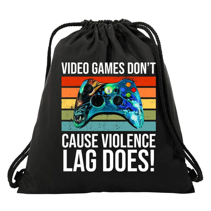 Video Games Don't Cause Violence Lag Does Drawstring Bag