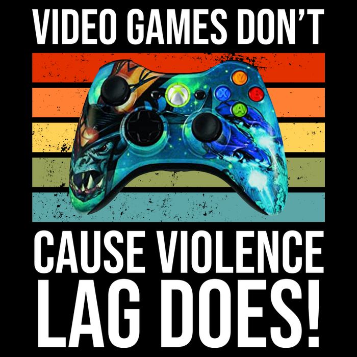 Video Games Don't Cause Violence Lag Does Drawstring Bag