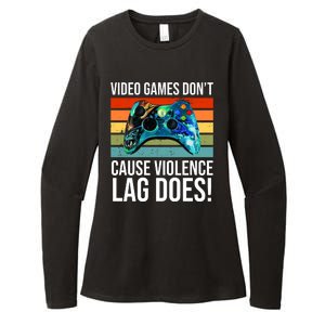 Video Games Don't Cause Violence Lag Does Womens CVC Long Sleeve Shirt