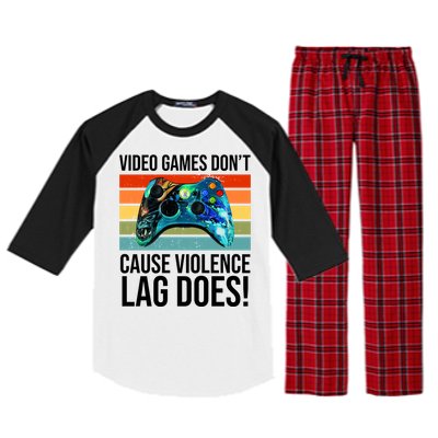 Video Games Don't Cause Violence Lag Does Raglan Sleeve Pajama Set