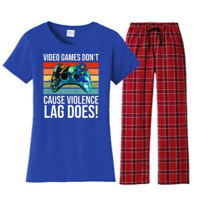 Video Games Don't Cause Violence Lag Does Women's Flannel Pajama Set