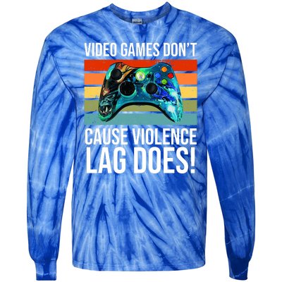 Video Games Don't Cause Violence Lag Does Tie-Dye Long Sleeve Shirt