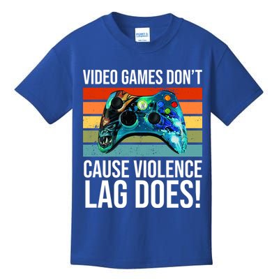 Video Games Don't Cause Violence Lag Does Kids T-Shirt
