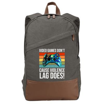 Video Games Don't Cause Violence Lag Does Cotton Canvas Backpack