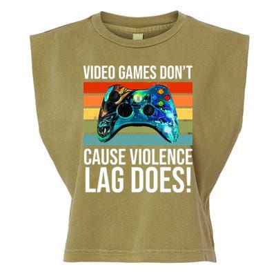 Video Games Don't Cause Violence Lag Does Garment-Dyed Women's Muscle Tee