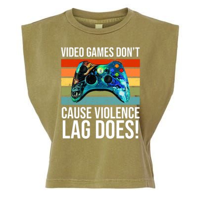 Video Games Don't Cause Violence Lag Does Garment-Dyed Women's Muscle Tee