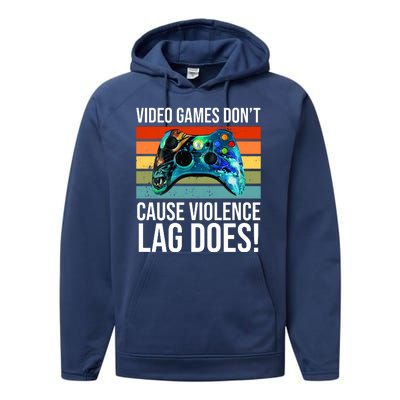 Video Games Don't Cause Violence Lag Does Performance Fleece Hoodie