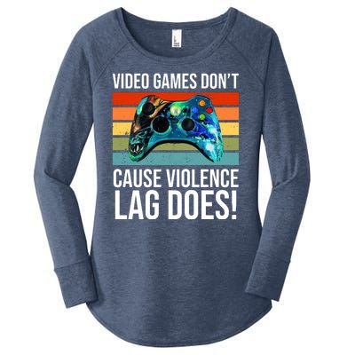 Video Games Don't Cause Violence Lag Does Women's Perfect Tri Tunic Long Sleeve Shirt