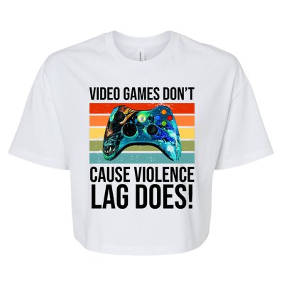 Video Games Don't Cause Violence Lag Does Bella+Canvas Jersey Crop Tee