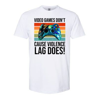 Video Games Don't Cause Violence Lag Does Softstyle CVC T-Shirt