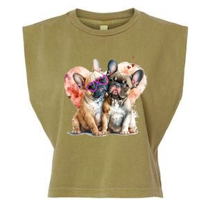 Valentines Gift Day Gift And Funny French Bulldog Gift Garment-Dyed Women's Muscle Tee