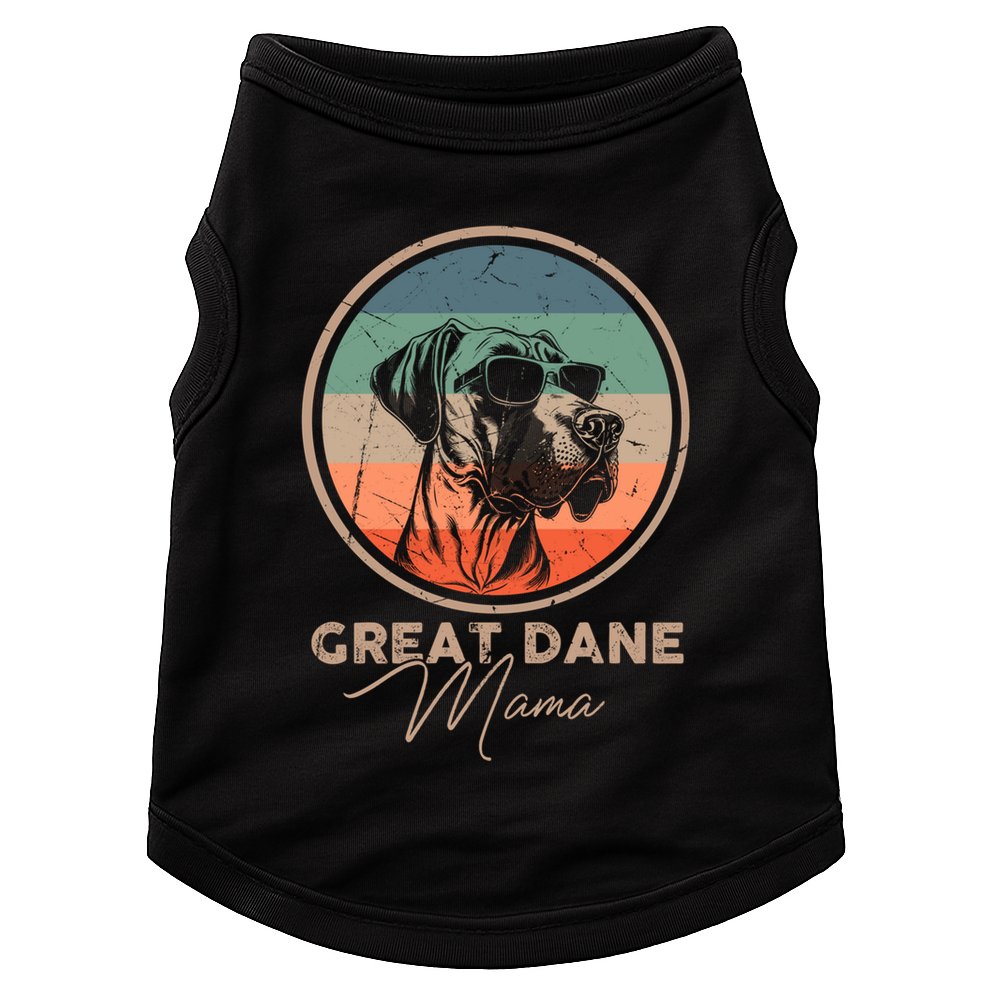 Vintage Great Dane Puppy Mom Dog Mama Lover Paw Gift Doggie Tank