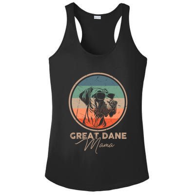 Vintage Great Dane Puppy Mom Dog Mama Lover Paw Gift Ladies PosiCharge Competitor Racerback Tank