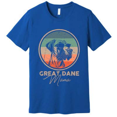 Vintage Great Dane Puppy Mom Dog Mama Lover Paw Gift Premium T-Shirt