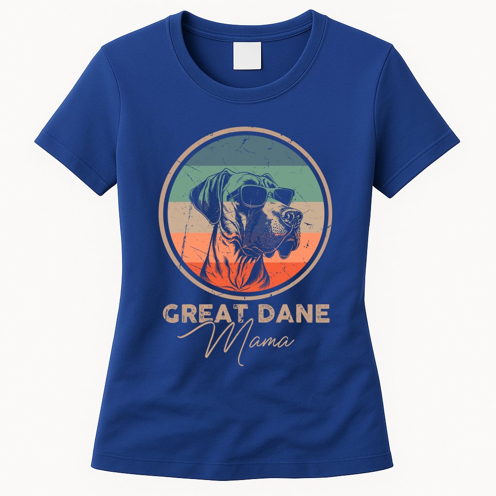 Vintage Great Dane Puppy Mom Dog Mama Lover Paw Gift Womens T-Shirt