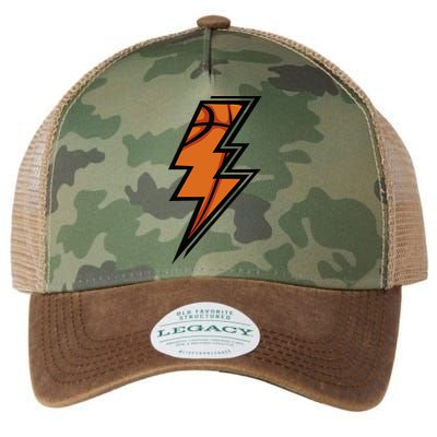 Vintage Game Day Basketball Lightning Bolt Team Sport Legacy Tie Dye Trucker Hat