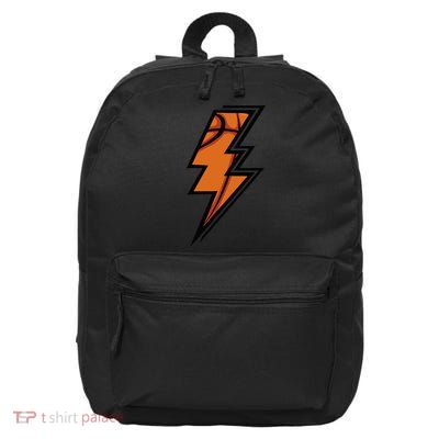 Vintage Game Day Basketball Lightning Bolt Team Sport 16 in Basic Backpack