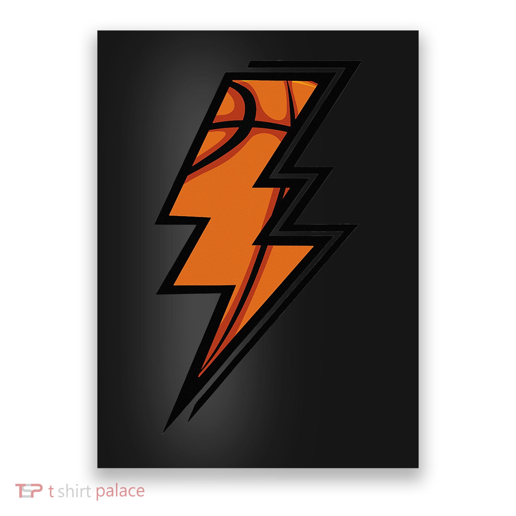 Vintage Game Day Basketball Lightning Bolt Team Sport Poster