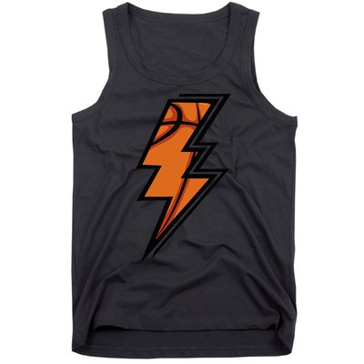 Vintage Game Day Basketball Lightning Bolt Team Sport Tank Top