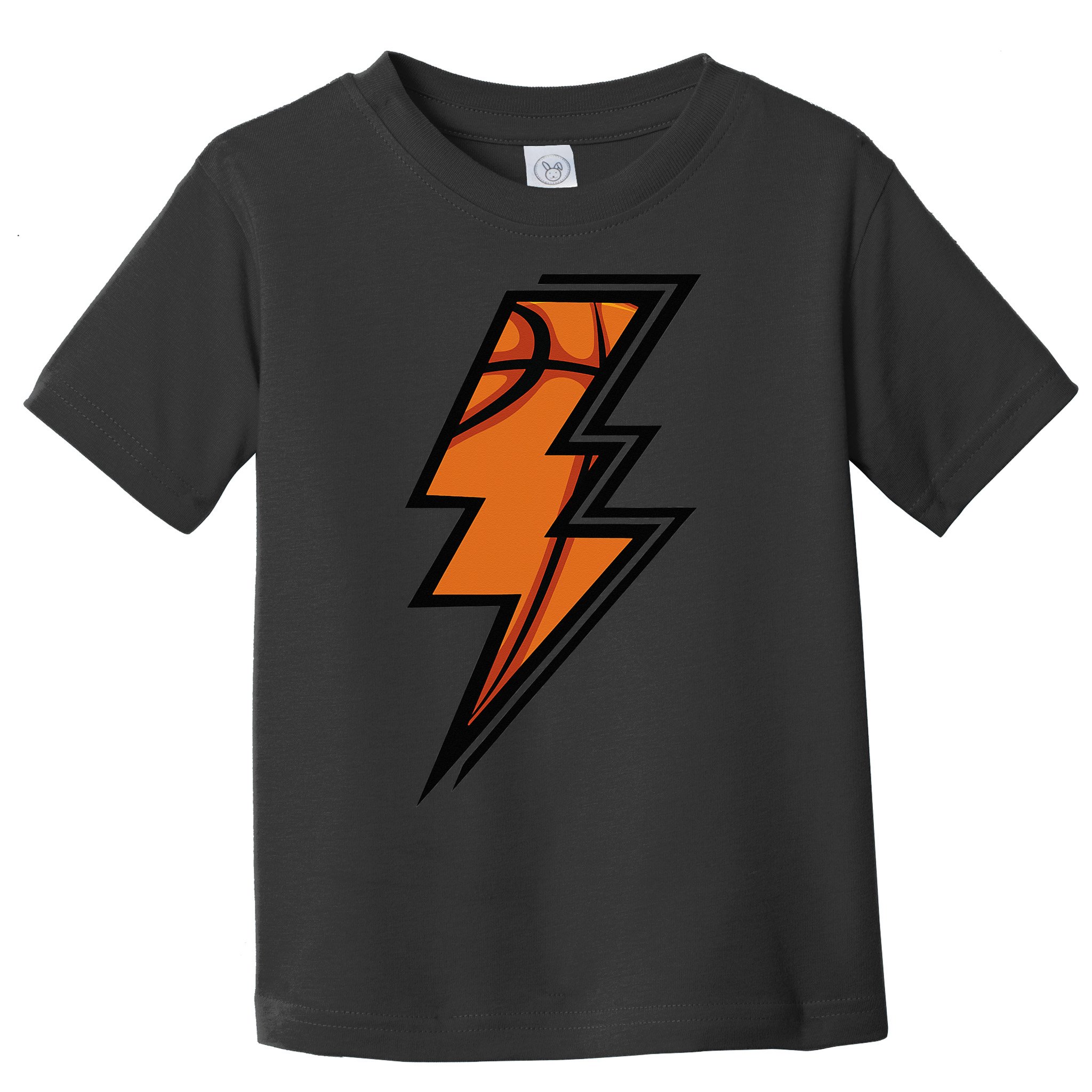 Vintage Game Day Basketball Lightning Bolt Team Sport Toddler T-Shirt
