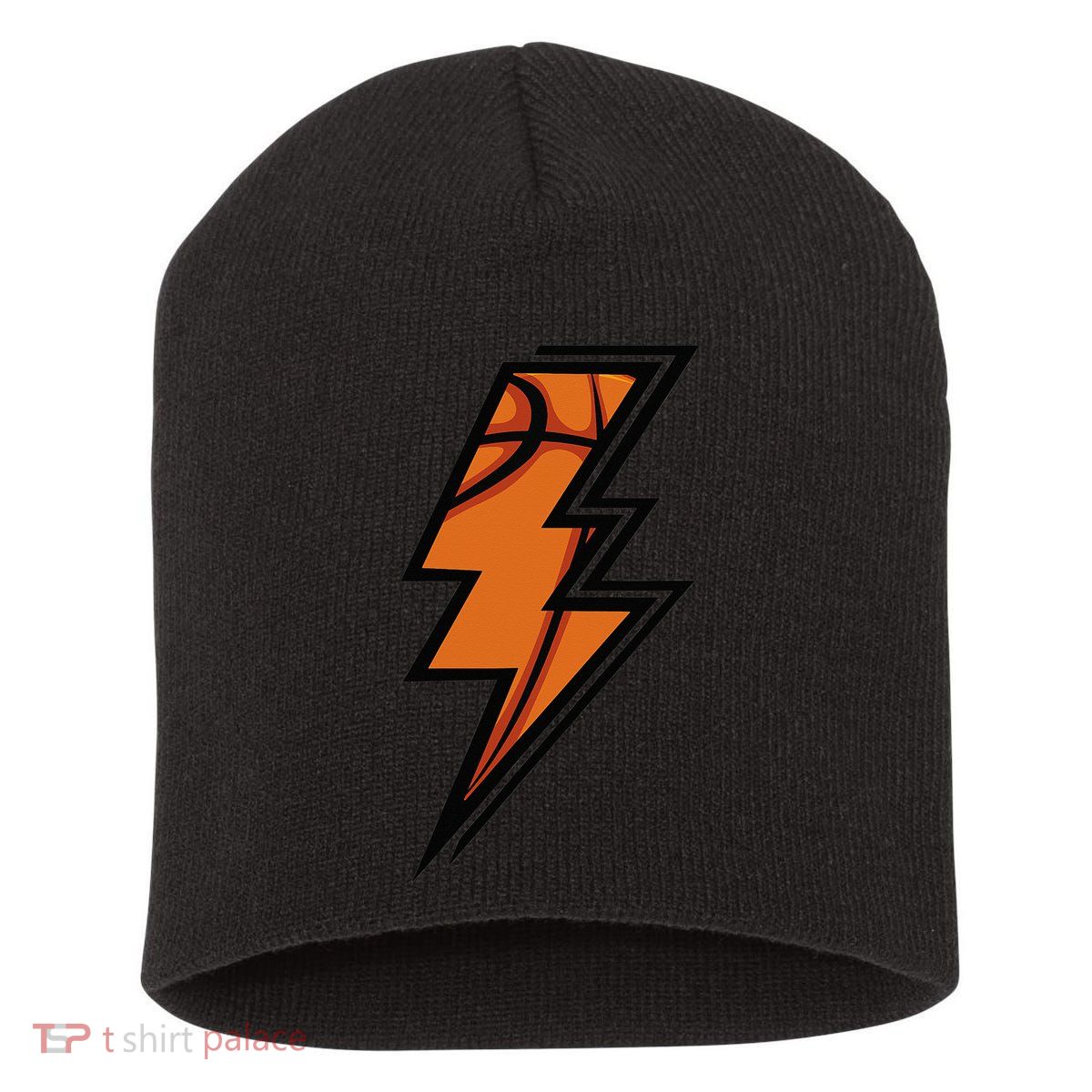 Vintage Game Day Basketball Lightning Bolt Team Sport Short Acrylic Beanie